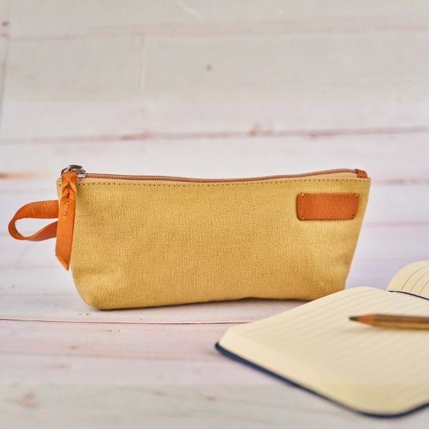 Upcycled Canvas & Leather Amenity Kit
